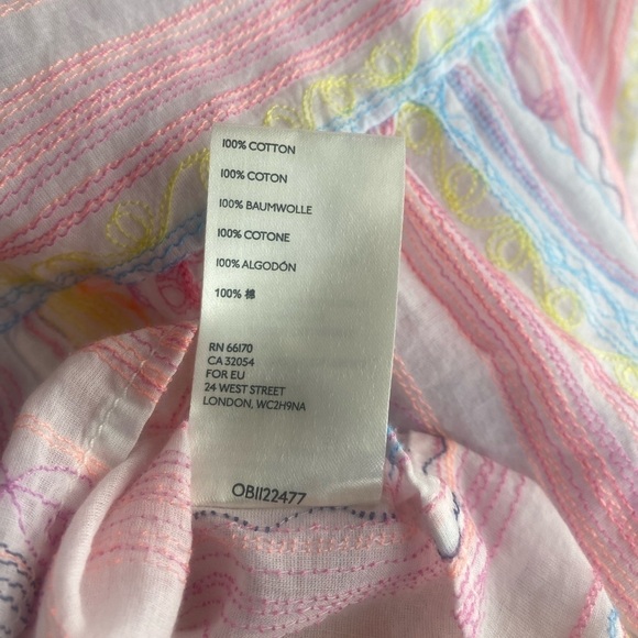 NWOT Anthropologie Letty Pastel Embroidered Babydoll Stitch Sweet Blouse XS - Picture 9 of 9